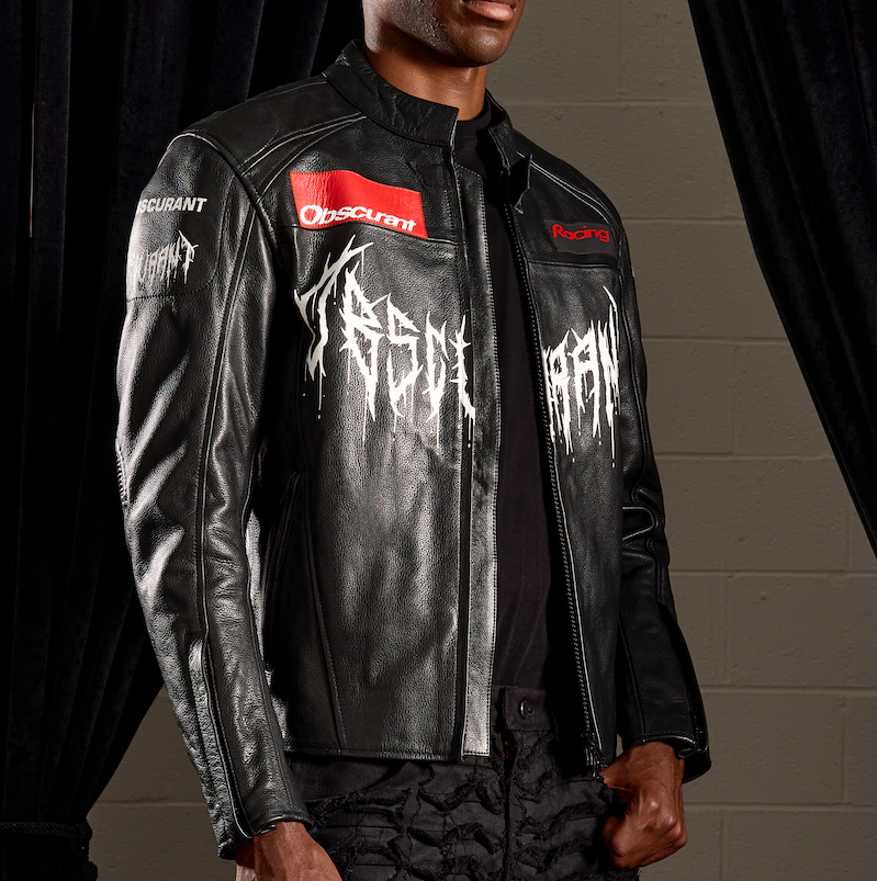 Moto Logo Leather Jacket