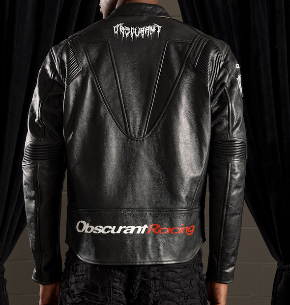 Moto Logo Leather Jacket
