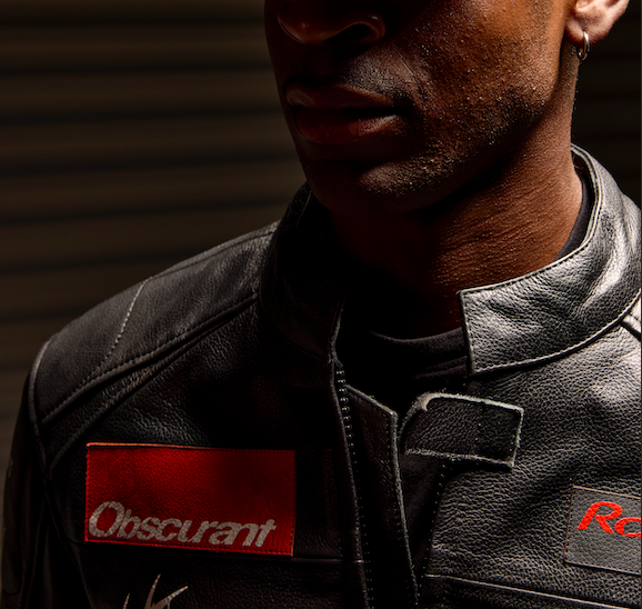 Moto Logo Leather Jacket