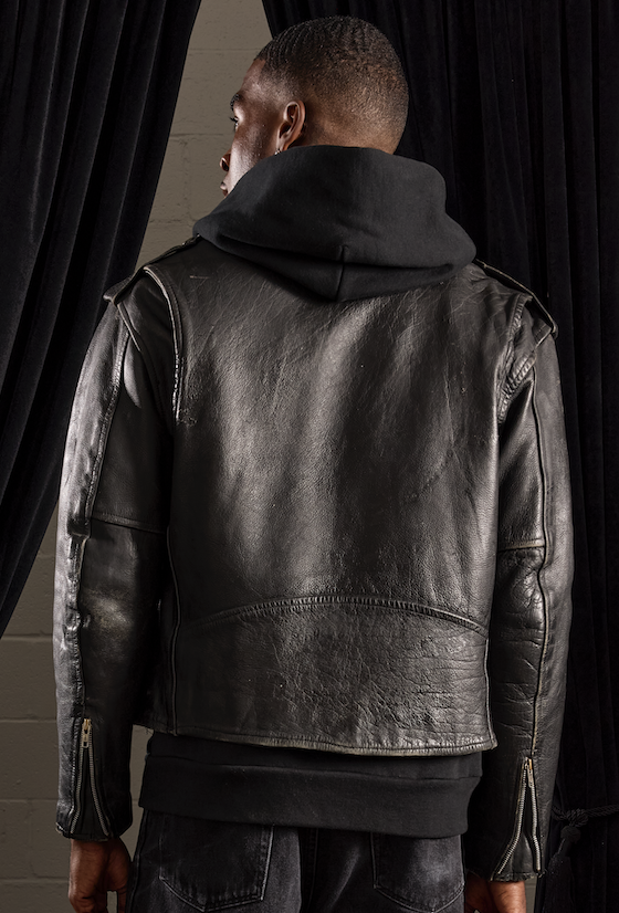 Distressed Punk Moto Jacket
