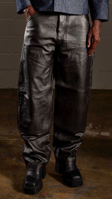 Leather Carpenter Pant