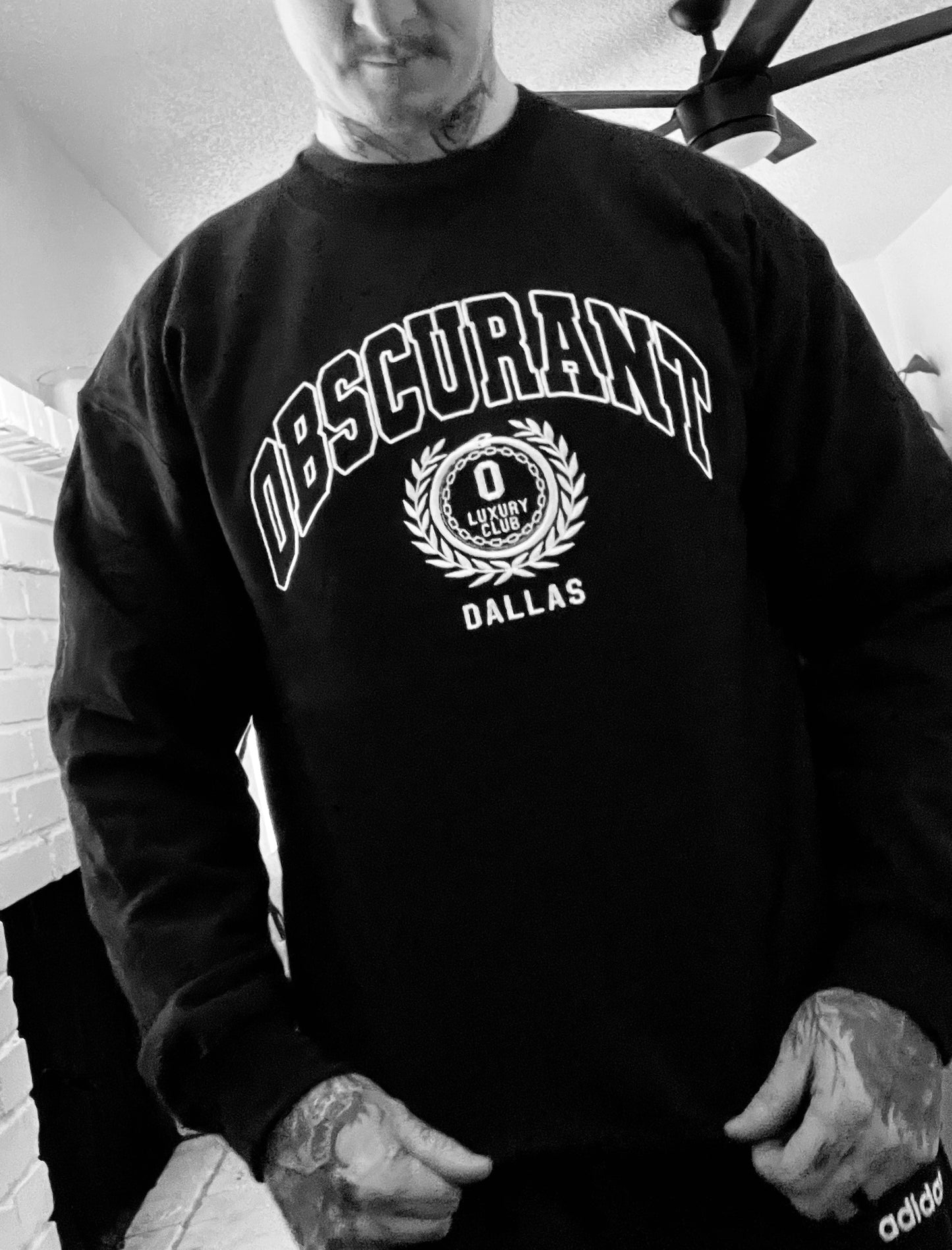 OBSCURANT Varsity Crew Neck Sweater
