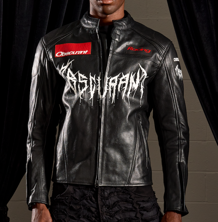 Moto Logo Leather Jacket