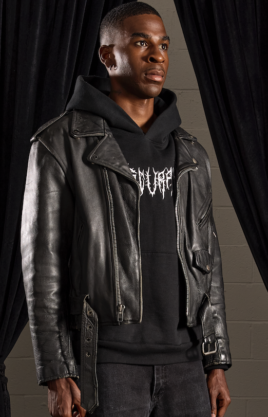 Distressed Punk Moto Jacket