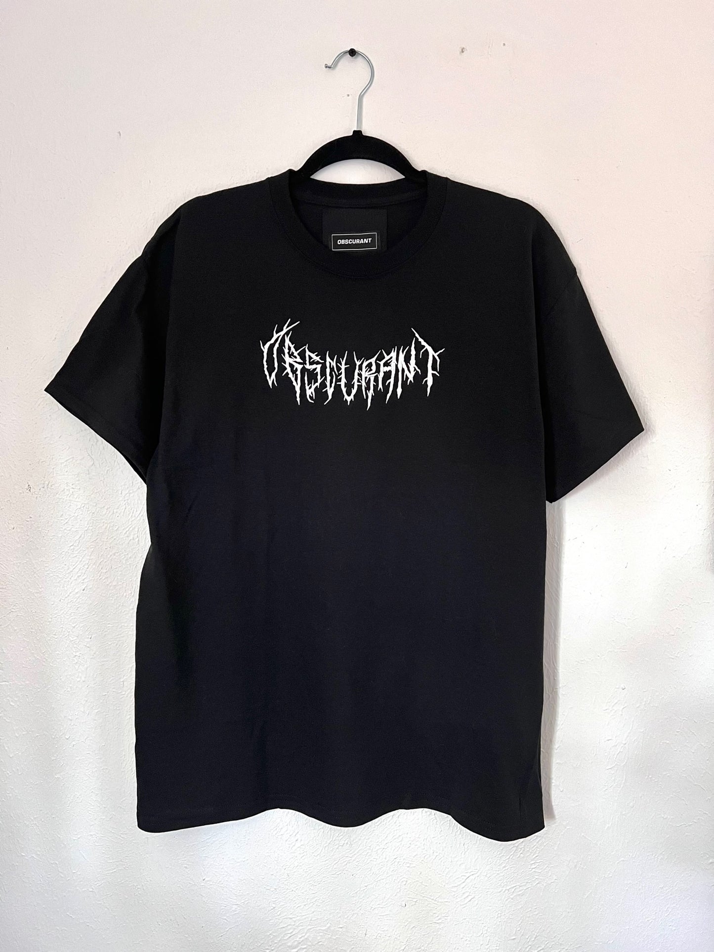 OBSCURANT Metal Logo Embroidered  Short Sleeve T-shirt